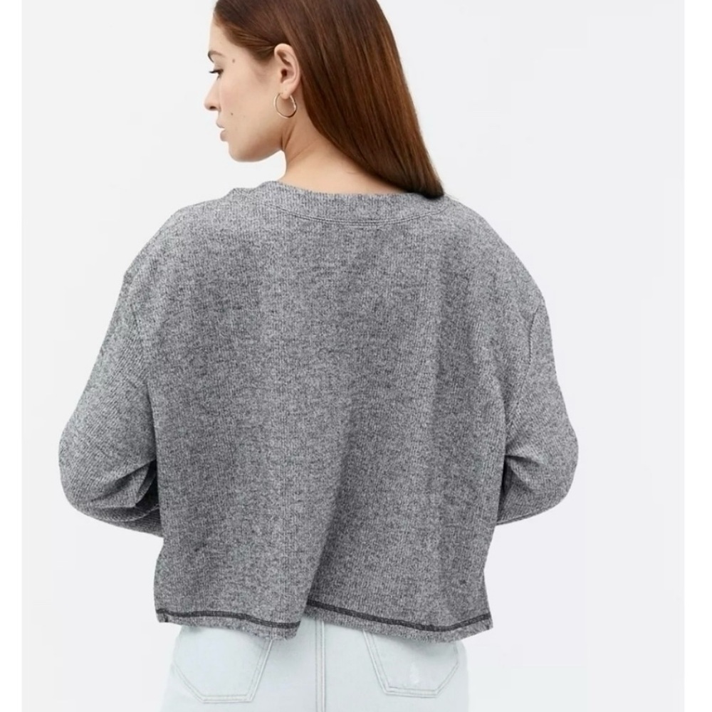 Urban Outfitters Crop Button Front Pullover - Picture 2 of 6